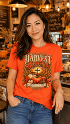 Harvest Blessings Psalm 126:5 Christian Fall T-Shirt Thanksgiving - Encore2woOrangeS