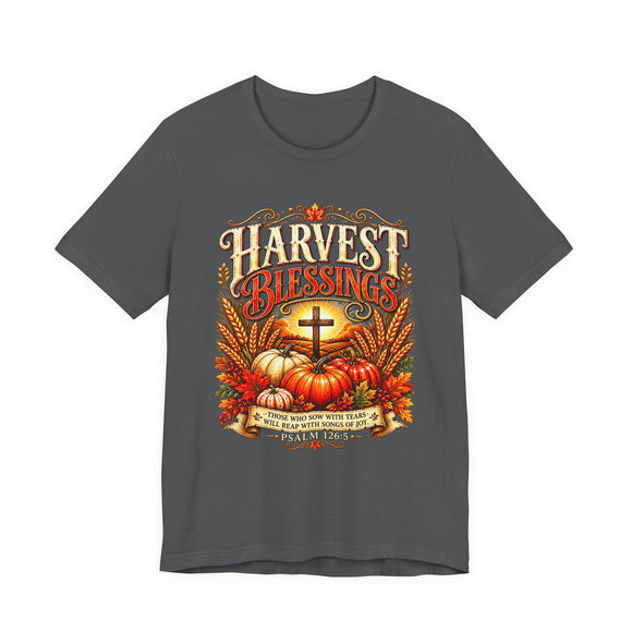 Harvest Blessings Psalm 126:5 Christian Fall T-Shirt Thanksgiving - Encore2woTeam PurpleS