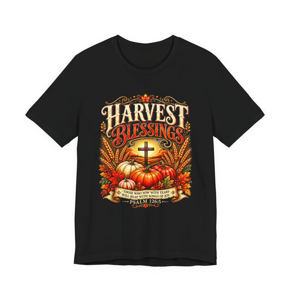 Harvest Blessings Psalm 126:5 Christian Fall T-Shirt Thanksgiving - Encore2woTeam PurpleS
