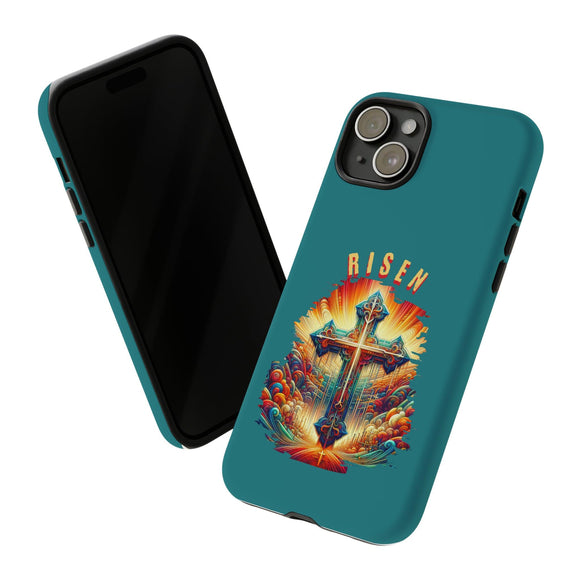 He Is Risen Christian Cross Phone Case for iPhone 15 & Samsung S23 - Encore2woiPhone 15 Pro MaxMatte