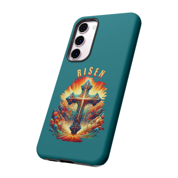 He Is Risen Christian Cross Phone Case for iPhone 15 & Samsung S23 - Encore2woiPhone 15 Pro MaxMatte
