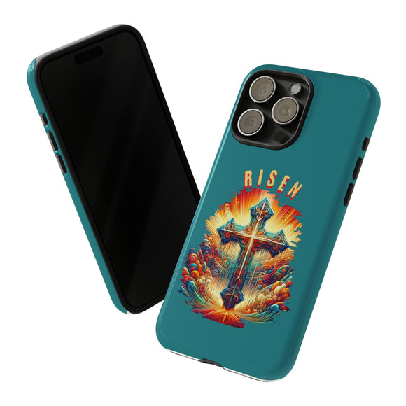 He Is Risen Christian Cross Phone Case for iPhone 15 & Samsung S23 - Encore2woiPhone 15 Pro MaxMatte