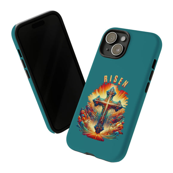 He Is Risen Christian Cross Phone Case for iPhone 15 & Samsung S23 - Encore2woiPhone 15 Pro MaxMatte