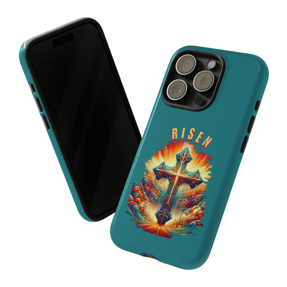 He Is Risen Christian Cross Phone Case for iPhone 15 & Samsung S23 - Encore2woiPhone 15 Pro MaxMatte