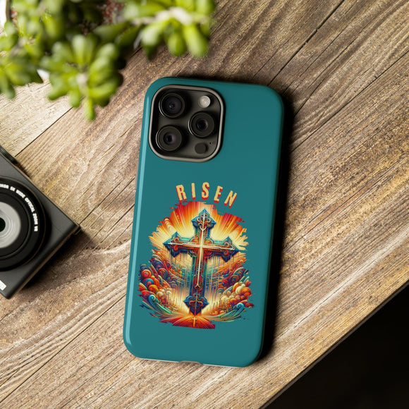 He Is Risen Christian Cross Phone Case for iPhone 15 & Samsung S23 - Encore2woiPhone 15 Pro MaxMatte