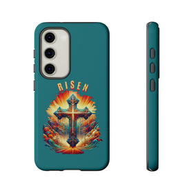 He Is Risen Christian Cross Phone Case for iPhone 15 & Samsung S23 - Encore2woSamsung Galaxy S23Glossy
