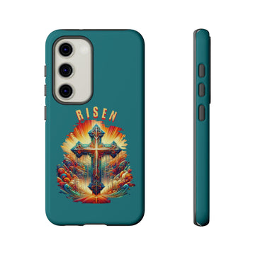 He Is Risen Christian Cross Phone Case for iPhone 15 & Samsung S23 - Encore2woSamsung Galaxy S23Glossy