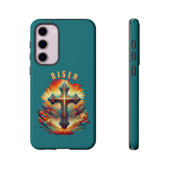 He Is Risen Christian Cross Phone Case for iPhone 15 & Samsung S23 - Encore2woSamsung Galaxy S23 PlusMatte
