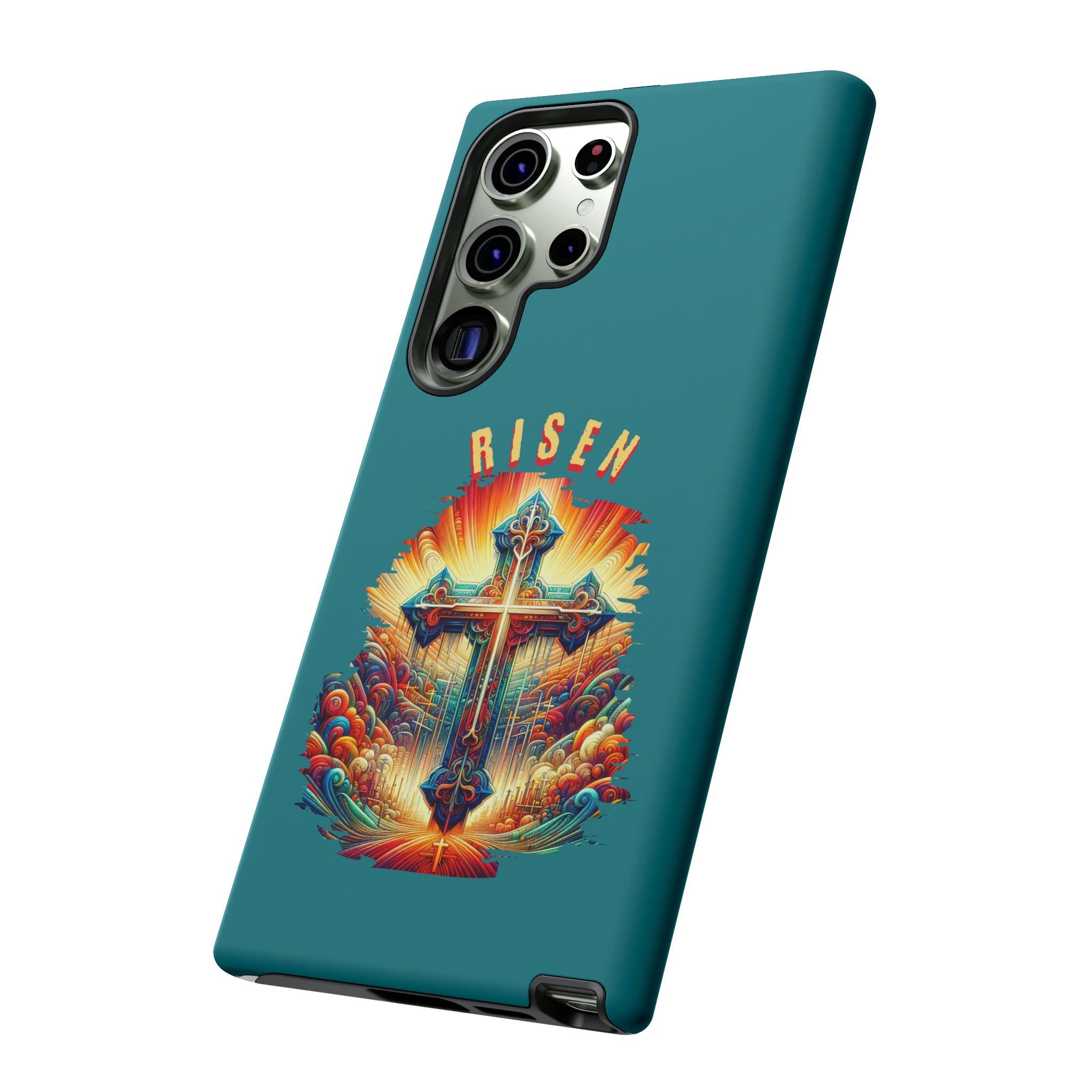 He is Risen Christian Cross Phone Case for iPhone 15 Series and Samsung S23 Series - Encore2woiPhone 15 Pro MaxMatte