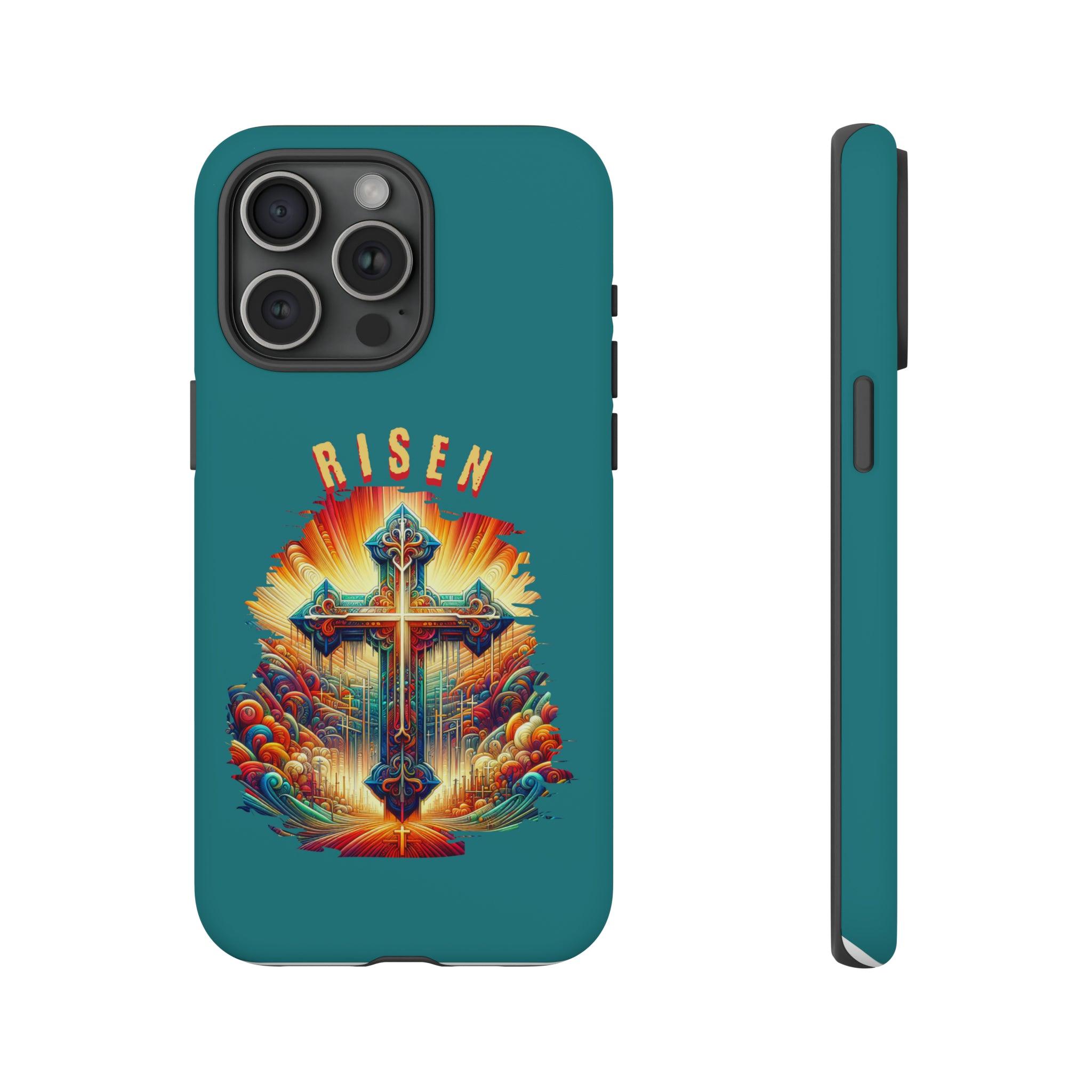 He is Risen Christian Cross Phone Case for iPhone 15 Series and Samsung S23 Series - Encore2woiPhone 15 Pro MaxMatte