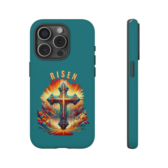 He is Risen Christian Cross Phone Case for iPhone 15 Series and Samsung S23 Series - Encore2woiPhone 15 ProMatte