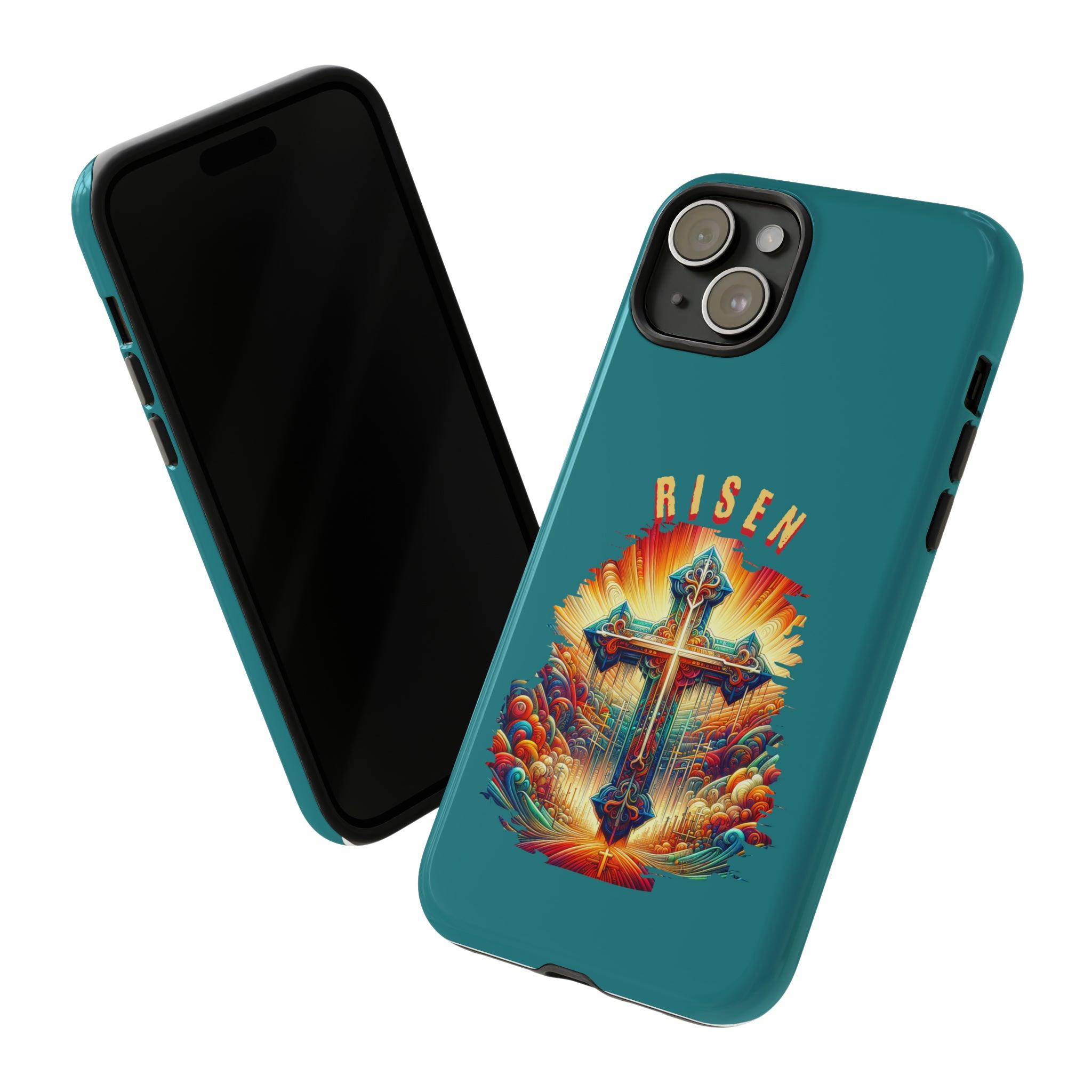 He is Risen Christian Cross Phone Case for iPhone 15 Series and Samsung S23 Series - Encore2woiPhone 15 Pro MaxMatte