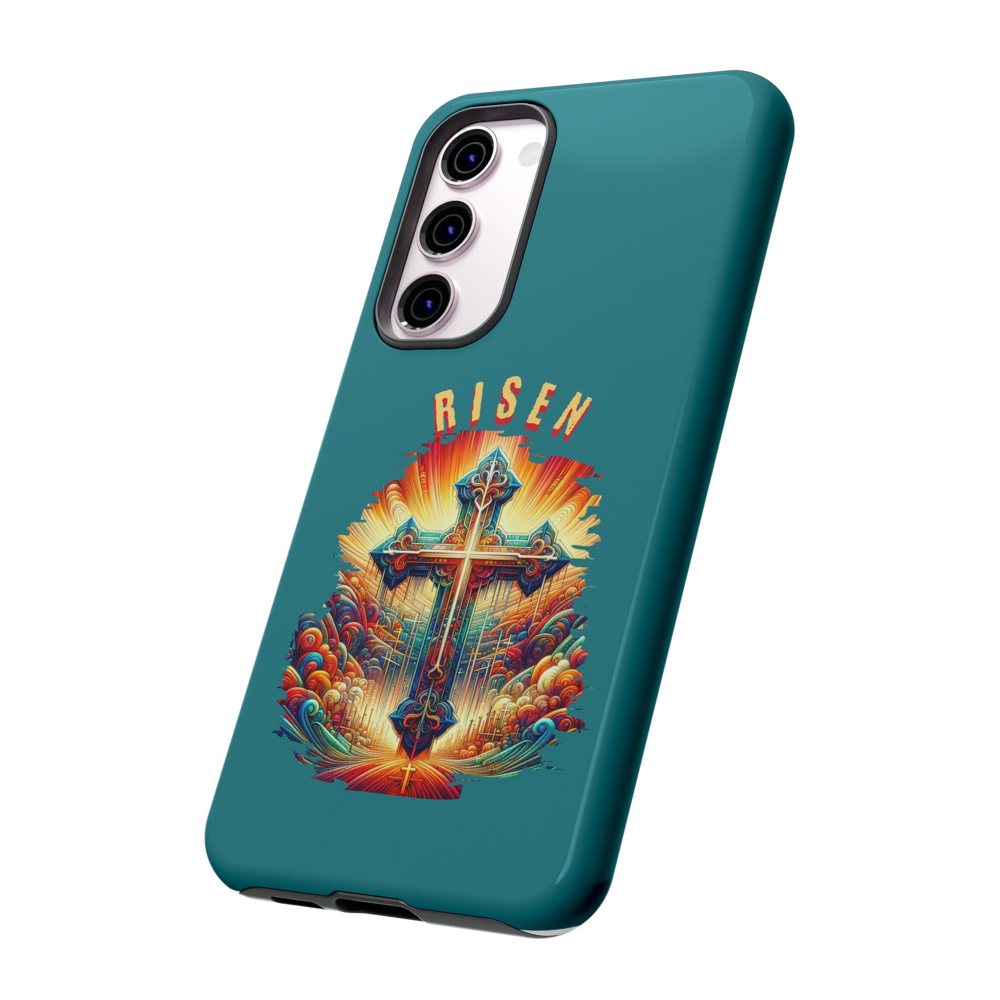He is Risen Christian Cross Phone Case for iPhone 15 Series and Samsung S23 Series - Encore2woiPhone 15 Pro MaxMatte