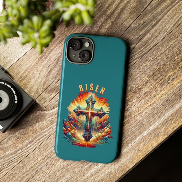 He is Risen Christian Cross Phone Case for iPhone 15 Series and Samsung S23 Series - Encore2woiPhone 15 Pro MaxMatte