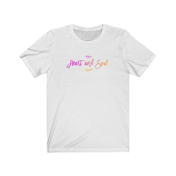 Heart and Soul Unisex Short Sleeve Tee - Encore2woWhiteS