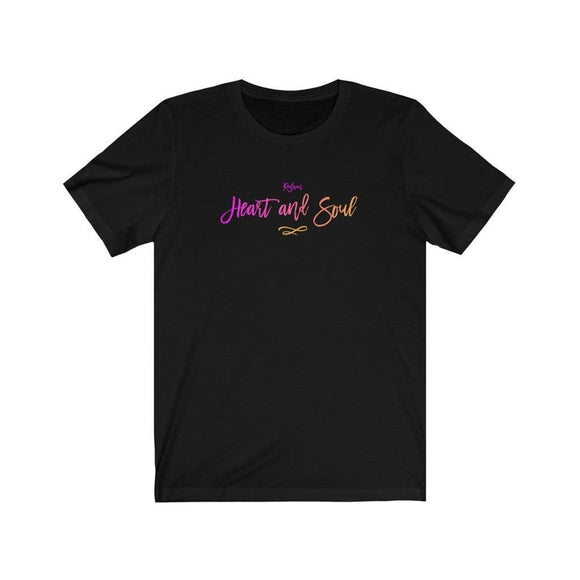 Heart and Soul Women's Unisex Short Sleeve Tee - Encore2woBlackL