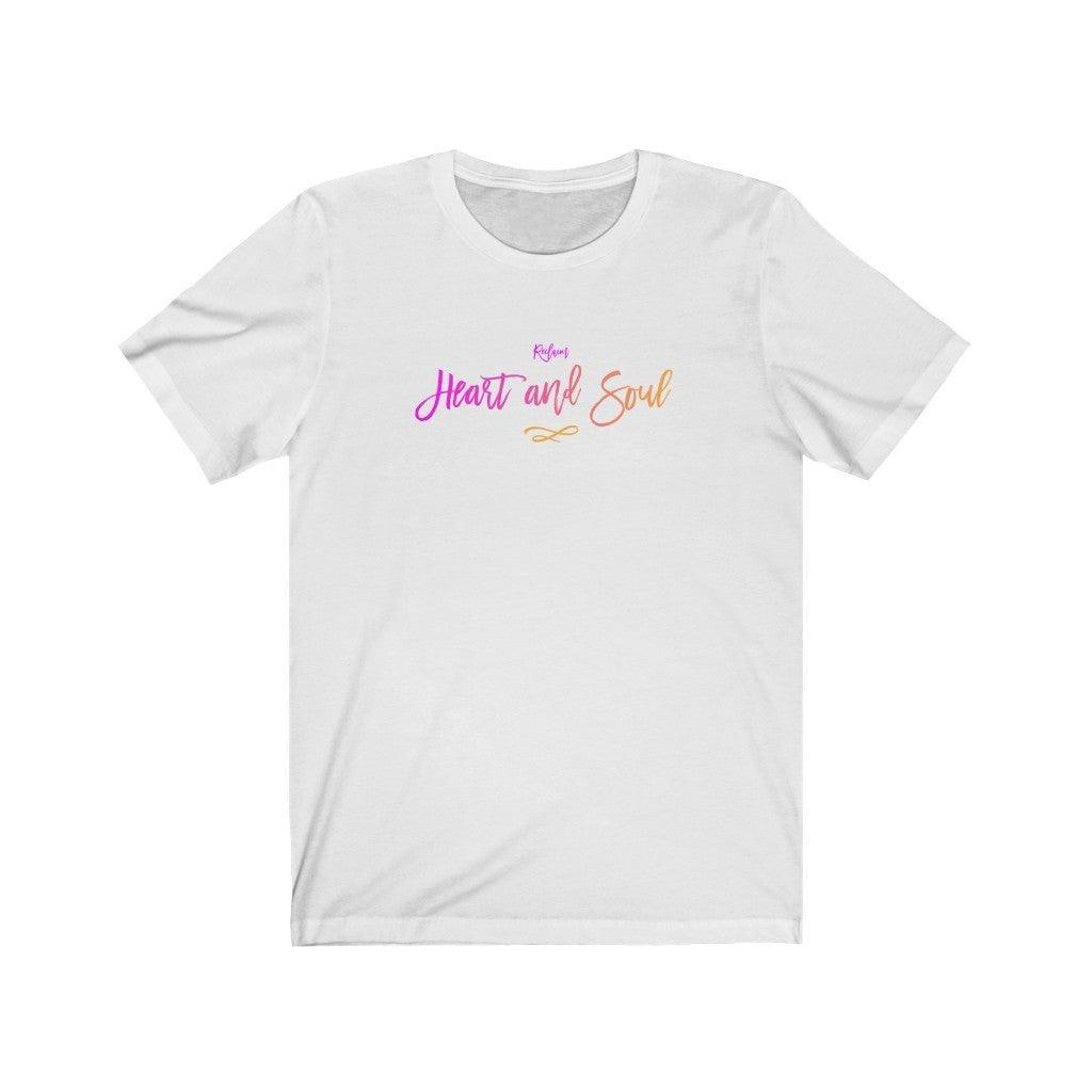 Heart and Soul Women's Unisex Short Sleeve Tee - Encore2woWhiteS