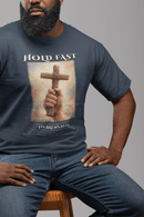 Hold Fast Hebrews 10:23 Comfort Colors 1717 Christian Graphic Tee - Encore2woNavyS