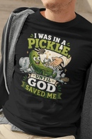 I Was in a Pickle Until God Saved Me T-Shirt | Funny Christian Pickle Faith Tee - Encore2woWhiteS