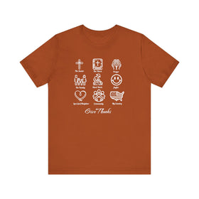 Icons of Faith and Life T-Shirt - Christian Virtues Design - Encore2woAutumnS