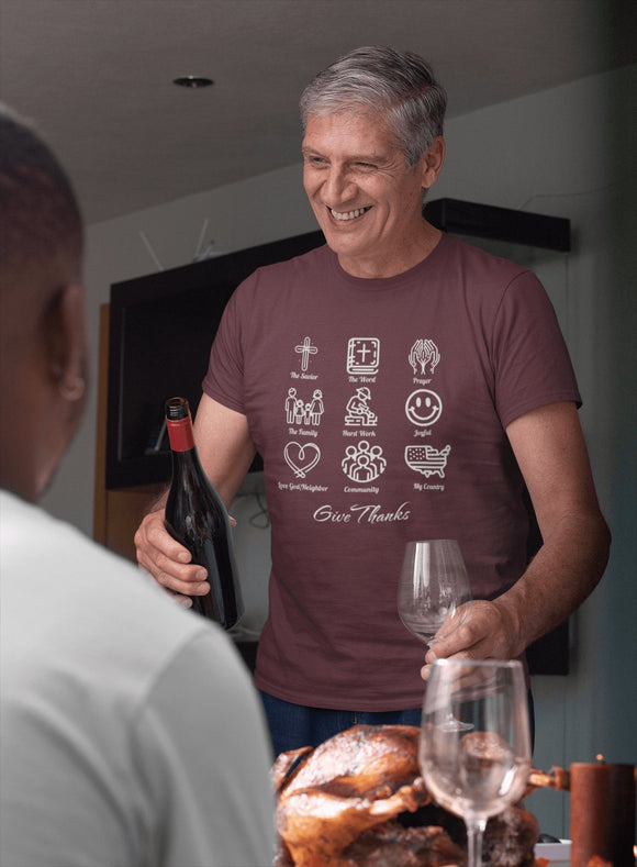 Icons of Faith and Life T-Shirt - Christian Virtues Design - Encore2woAutumnS