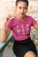 Icons of Faith and Life T-Shirt - Christian Virtues Design - Encore2woAutumnS