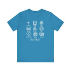 Icons of Faith and Life T-Shirt - Christian Virtues Design - Encore2woAquaS