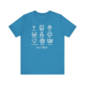 Icons of Faith and Life T-Shirt - Christian Virtues Design - Encore2woAquaS