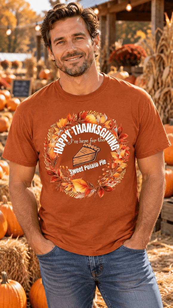 I'm Here for the Sweet Potato Pie Thanksgiving Shirt – Matching Family & Women's Funny Tee | Comfort Colors - Encore2woRedS