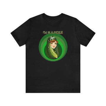 I'm in a Pickle T-Shirt with Woman's Face Inside Dill Pickle - Encore2woBlackS