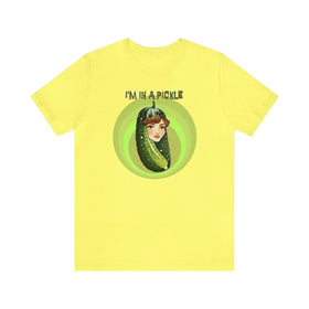 I'm in a Pickle T-Shirt with Woman's Face Inside Dill Pickle - Encore2woYellowS