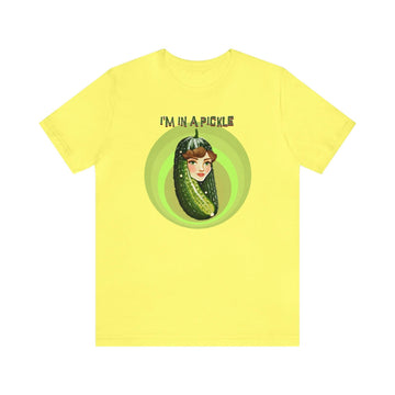 I'm in a Pickle T-Shirt with Woman's Face Inside Dill Pickle - Encore2woYellowS