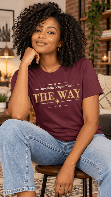 I’m With the People of THE WAY – Acts 9:2 Christian T-Shirt - Encore2woMaroonS