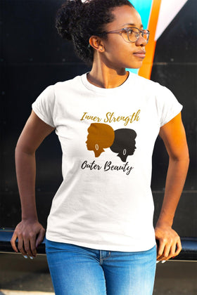 Inner Strength Outer Beauty Short - Sleeve Unisex T-Shirt - Encore2woWhiteXS