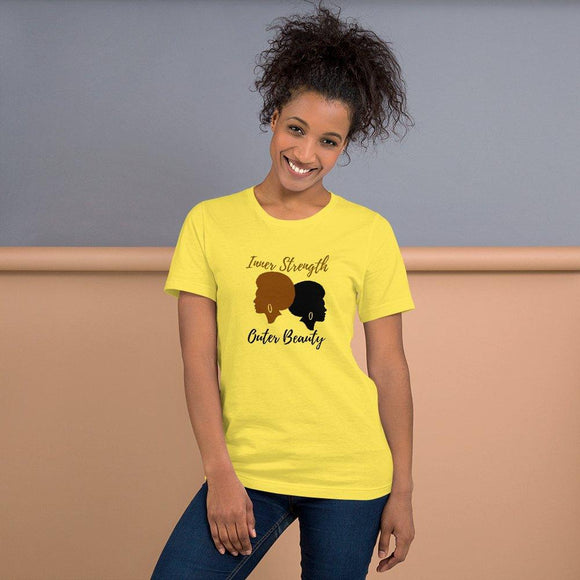 Inner Strength Outer Beauty Short - Sleeve Unisex T-Shirt - Encore2woYellowS