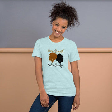 Inner Strength Outer Beauty Unisex T-Shirt - Encore2woHeather Prism Ice BlueXS
