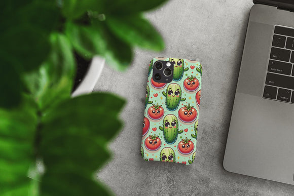 iPhone 15 Series Pickle and Tomato Design Tough Case - Encore2woiPhone 15 Pro MaxMatte