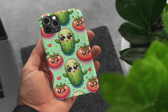 iPhone 15 Series Pickle and Tomato Design Tough Case - Encore2woiPhone 15 Pro MaxMatte