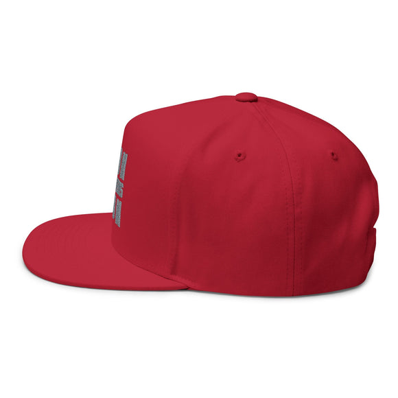 Iron Sharpens Iron Embroidered Flat Bill Cap Proverbs 27:17 Hat - Encore2woOne sizeRed