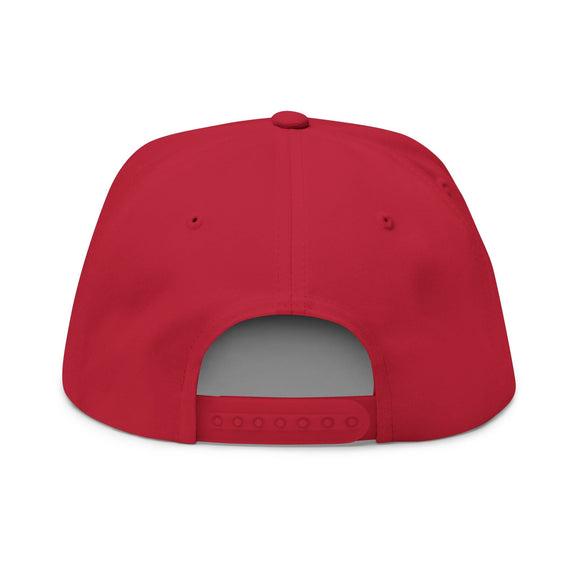 Iron Sharpens Iron Embroidered Flat Bill Cap Proverbs 27:17 Hat - Encore2woOne sizeRed