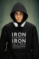 Iron Sharpens Iron Hoodie Proverbs 27 17 Faith Sweatshirt - Encore2woBlackS