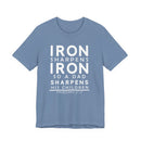 Iron Sharpens Iron So a Dad Sharpens His Children Dad Father’s Day Gift & Birthday T-Shirt - Encore2woTeam PurpleS