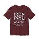 Iron Sharpens Iron So a Dad Sharpens His Children Dad Father’s Day Gift & Birthday T-Shirt - Encore2woTeam PurpleS