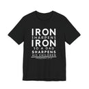 Iron Sharpens Iron So a Dad Sharpens His Children Dad Father’s Day Gift & Birthday T-Shirt - Encore2woTeam PurpleS