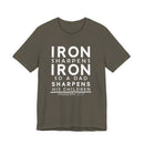 Iron Sharpens Iron So a Dad Sharpens His Children Dad Father’s Day Gift & Birthday T-Shirt - Encore2woTeam PurpleS