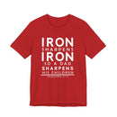 Iron Sharpens Iron So a Dad Sharpens His Children Dad Father’s Day Gift & Birthday T-Shirt - Encore2woTeam PurpleS