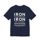 Iron Sharpens Iron So a Dad Sharpens His Children Dad Father’s Day Gift & Birthday T-Shirt - Encore2woTeam PurpleS
