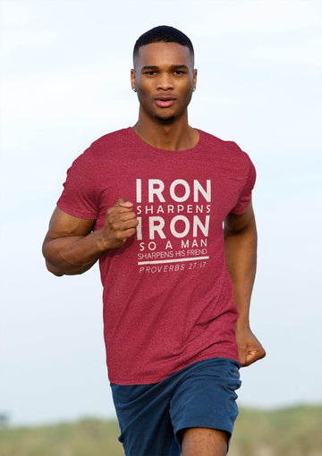 Iron Sharpens Iron T-Shirt - Proverbs 27:17 - Encore2woAsphaltS