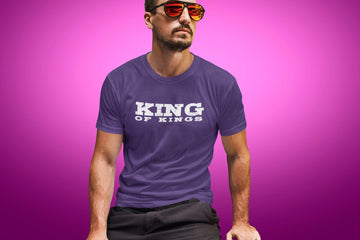 King of Kings Bold Lettered Unisex Short Sleeve Tee - Encore2woBlackS