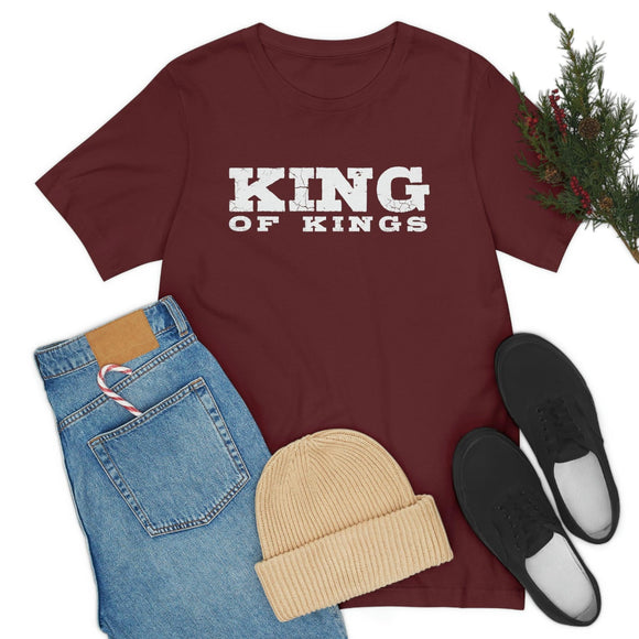 King of Kings Bold Lettered Unisex Tee - Encore2woMaroonS